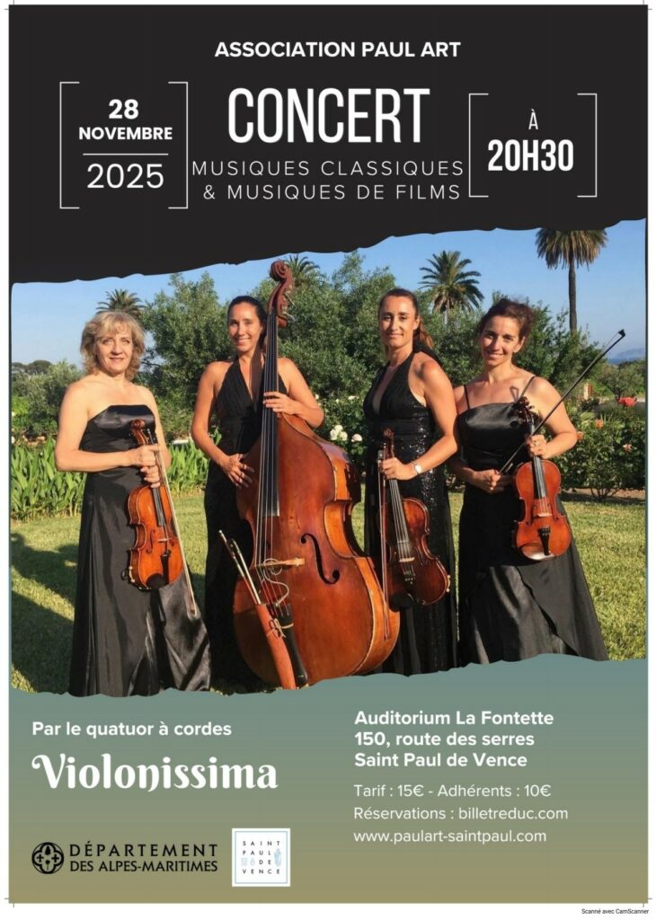 Concert du Quatuor à cordes “Violonissima”