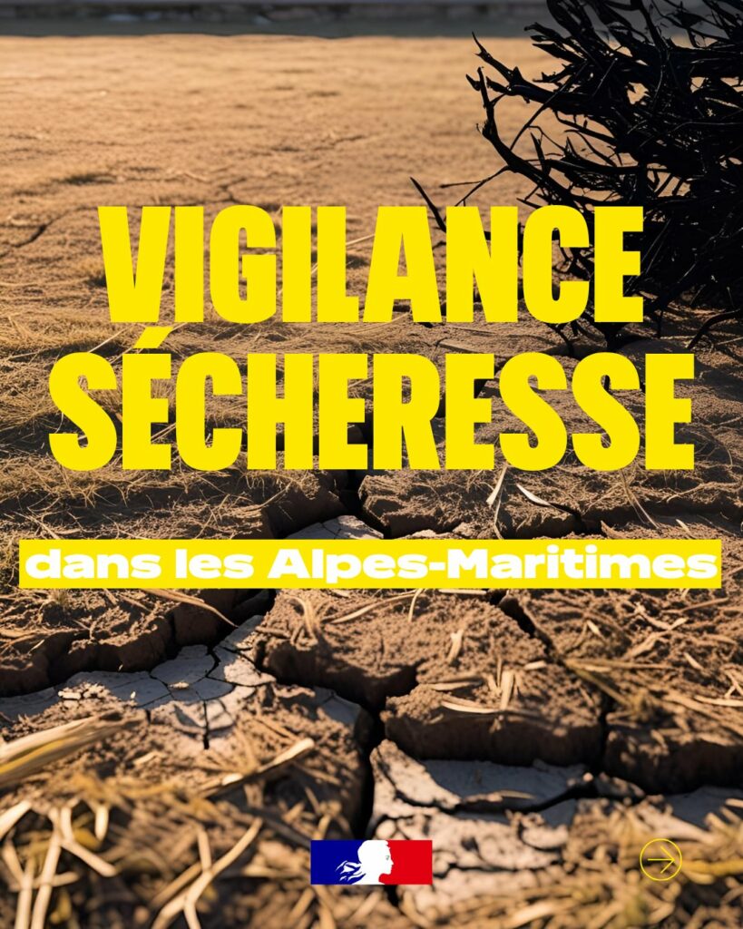 Déclenchement de la vigilance sécheresse dans les Alpes-Maritimes